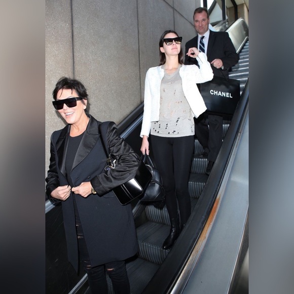 IRO • Kendall Jenner • Felicy Ivory Jacquard Silk Lamb Leather Trim Moto Jacket - Picture 16 of 16